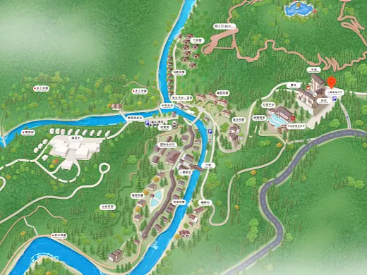 翰林镇结合景区手绘地图智慧导览和720全景技术，可以让景区更加“动”起来，为游客提供更加身临其境的导览体验。